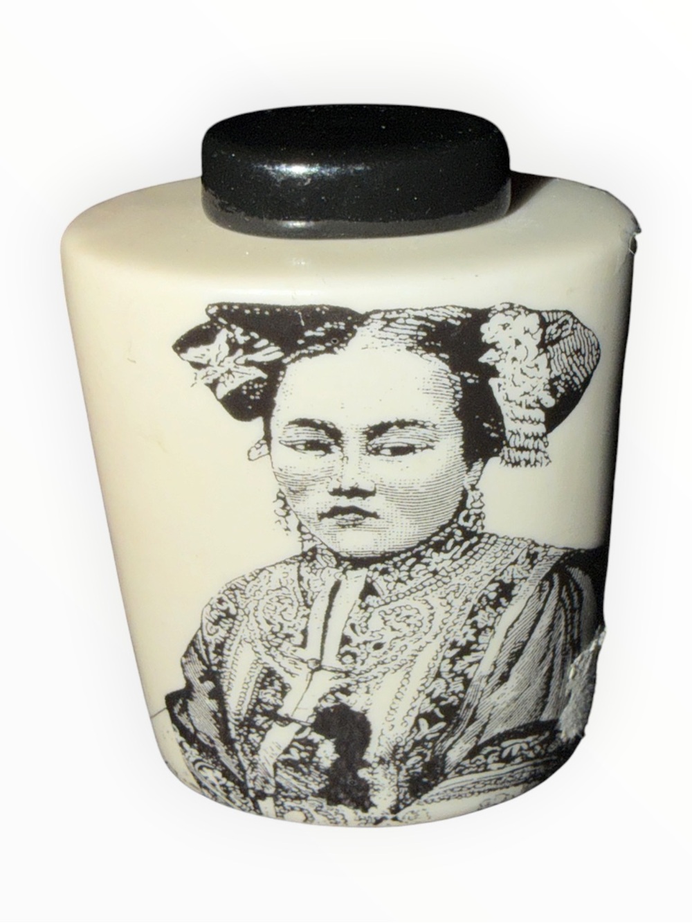Vintage collectible porcelain jar Fabian's Jouvin Paris